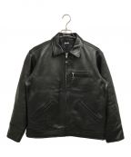 Schottショット）の古着「LEATHER TRACKER JACKET」｜ブラック