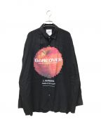 SHAREEFシャリーフ）の古着「DOT APPLE BIG SHIRTS」｜ブラック