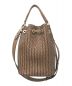 MICHAEL KORS (マイケルコース) Carole Hand-Woven Leather Bucket Bag ブラウン サイズ:下記参照：17000円