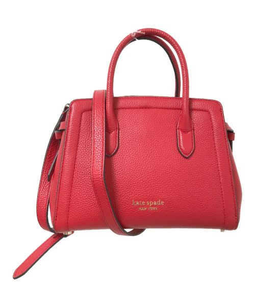 Kate Spade（ケイトスペード）Kate Spade (ケイトスペード) ノット ミニ サッチェル2WAYバッグ レッド サイズ:下記参照の古着・服飾アイテム