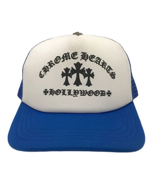 CHROME HEARTS（クロムハーツ）CHROME HEARTS (クロムハーツ) KING TACO TRUCKER CAP ブルー×ホワイト サイズ:FREEの古着・服飾アイテム