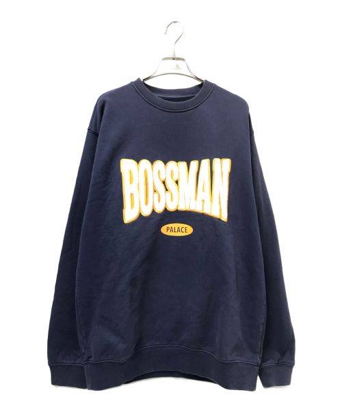 PALACE（パレス）PALACE (パレス) BOSS MAN CREW ネイビー サイズ:Mの古着・服飾アイテム