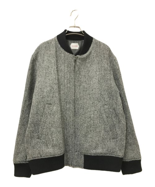 DoCLASSE（ドゥクラッセ）DoCLASSE (ドゥクラッセ) Harris Tweed (ハリスツイード) ツイードブルゾン グレー サイズ:XLの古着・服飾アイテム