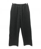 AURALEEオーラリー）の古着「CASHMERE WOOL BRUSHED JERSEY PANTS」｜チャコールグレー