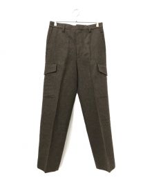 AURALEE（オーラリー）の古着「SUPER MILLED SHETLAND WOOL BELTED FIELD PANTS」｜ブラウン