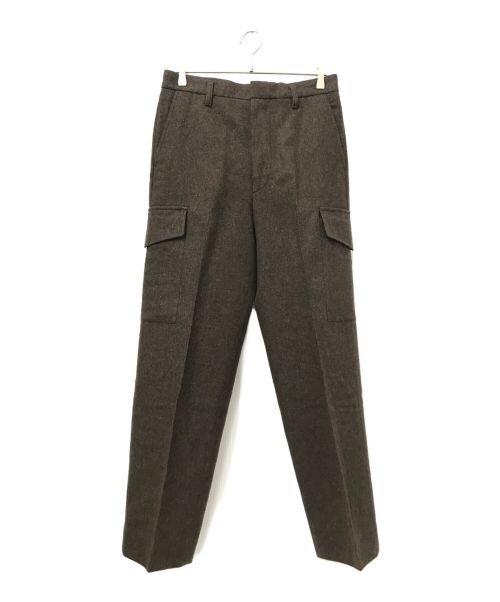 AURALEE（オーラリー）AURALEE (オーラリー) SUPER MILLED SHETLAND WOOL BELTED FIELD PANTS ブラウン サイズ:3の古着・服飾アイテム