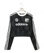 adidasアディダス）の古着「OCCER LS CROP」｜ブラック