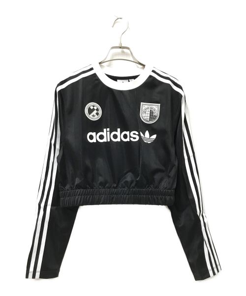 adidas（アディダス）adidas (アディダス) OCCER LS CROP ブラック サイズ:XLの古着・服飾アイテム