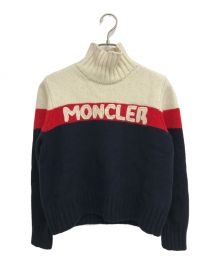 MONCLER（モンクレール）の古着「MAGLIONE TRICOT CICLISTA」｜ホワイト×ネイビー