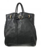 YOUNG & OLSEN The DRYGOODS STOREヤングアンドオルセン ザ ドライグッズストア）の古着「EMBOSSED LEATHER TOTE L」｜ブラック