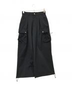 soerteソエルテ）の古着「Wide straight tech cargo pants」｜ブラック