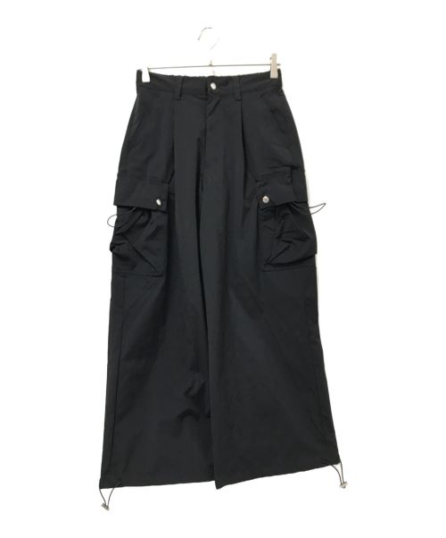 soerte（ソエルテ）soerte (ソエルテ) Wide straight tech cargo pants ブラック サイズ:1の古着・服飾アイテム