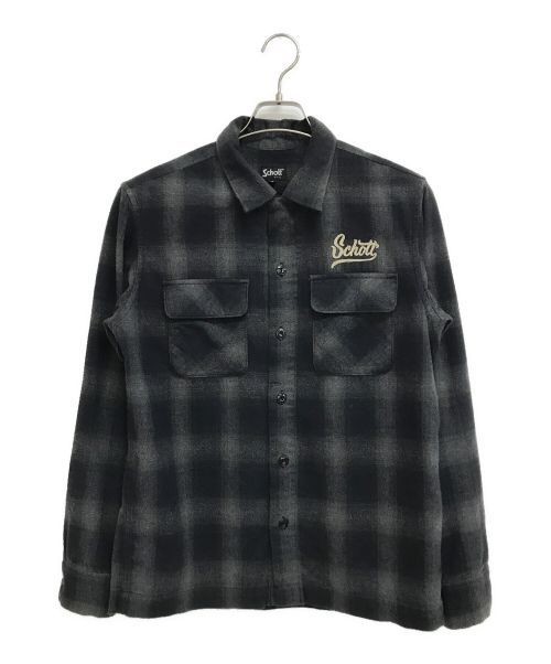 Schott（ショット）Schott (ショット) OMBRE WORK SHIRT SCHOTT BROS グレー サイズ:Sの古着・服飾アイテム