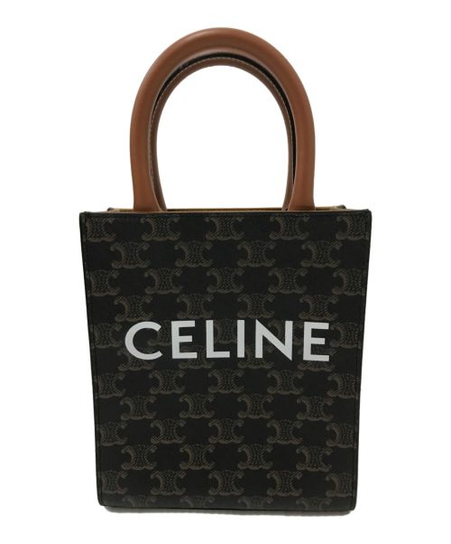 CELINE（セリーヌ）CELINE (セリーヌ) ミニバーティカルカバ ブラウンの古着・服飾アイテム