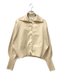 eL JEANASIS（エル ジーナシス）の古着「12G Collared Cardigan」｜アイボリー