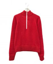 BELPER (ベルパー) knit track jacket レッド サイズ:F