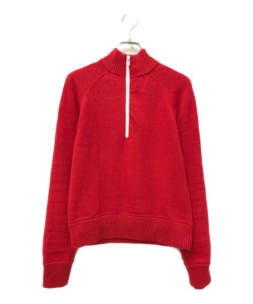 BELPER（ベルパー）BELPER (ベルパー) knit track jacket レッド サイズ:Fの古着・服飾アイテム