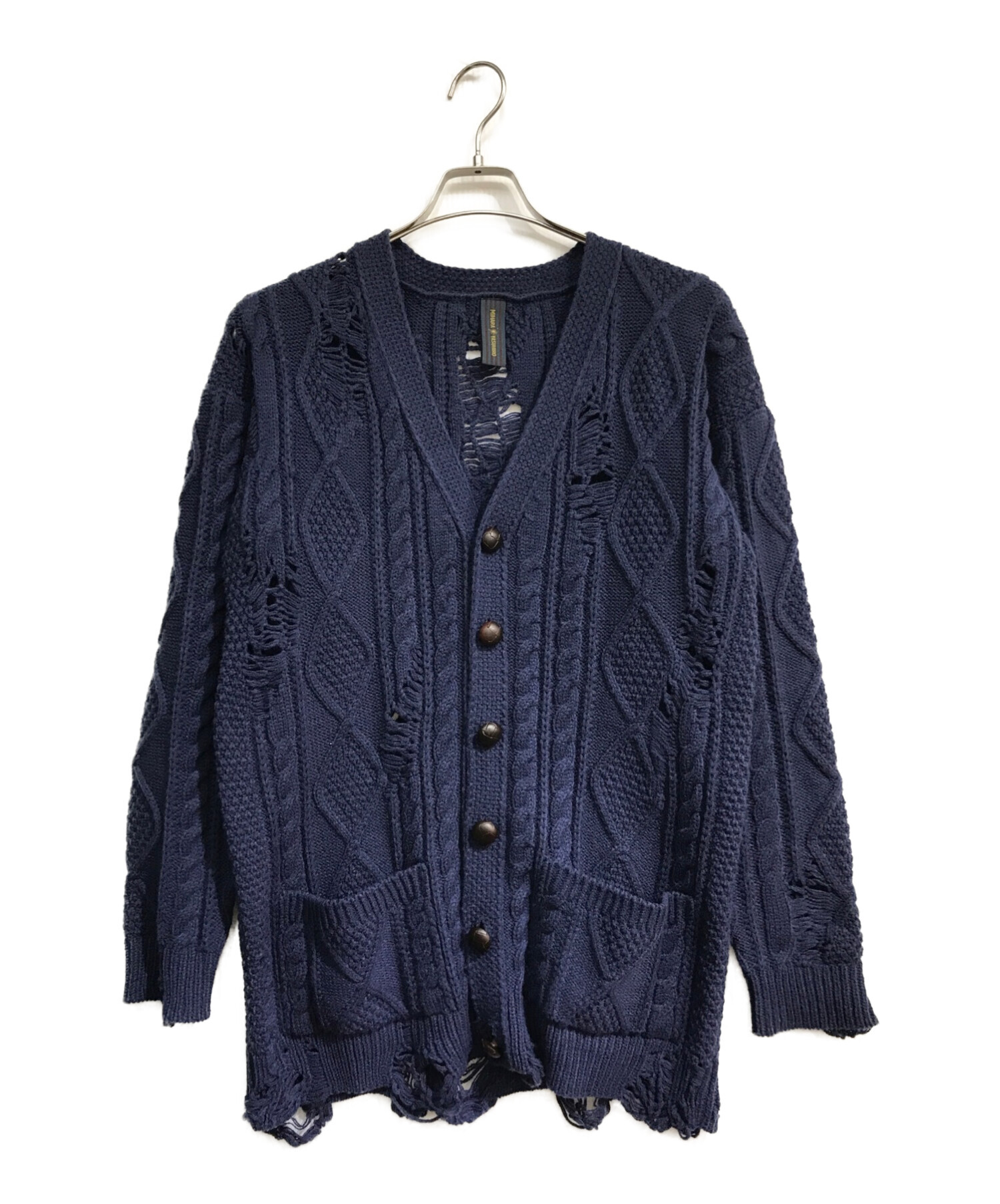 クリアランス廉価」 ミハラヤスヒロ damaged cable cardigan www