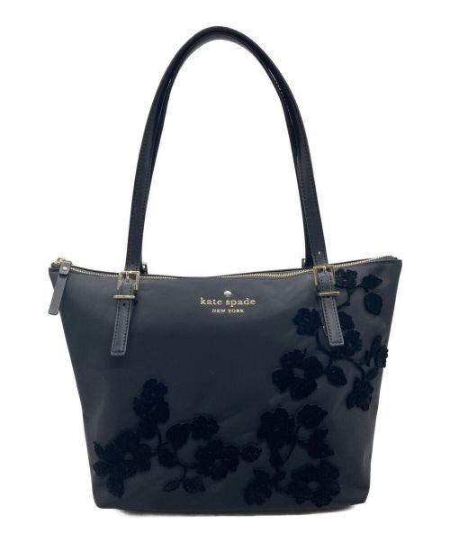 Kate Spade（ケイトスペード）Kate Spade (ケイトスペード) ワトソンレーン フロッキングスモールマヤ トートバッグ　PXRUA007　ブラック ブラック サイズ:-の古着・服飾アイテム