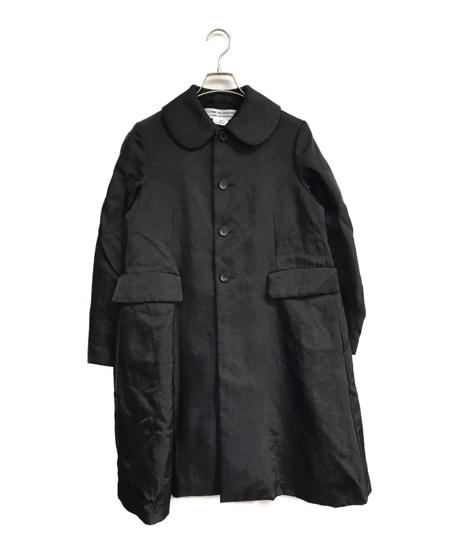 COMME des GARCONS COMME des GARCONS (コムデギャルソン コムデギャルソン) ショールカラーコート ブラック  サイズ:XS