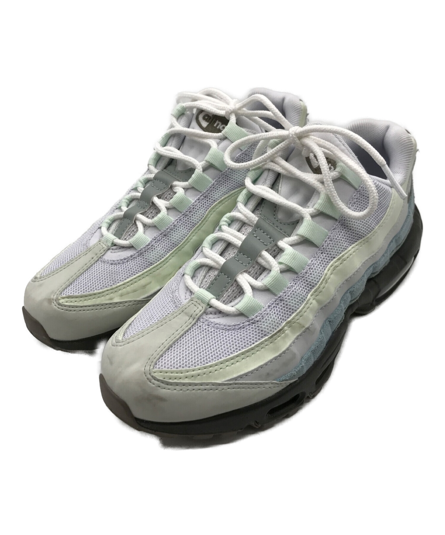 NIKE (ナイキ) AIR MAX 95 SEQUOIA/OLIVE GREY-DUSTY SAGE-OCEAN CUBE ホワイト×グレー  サイズ:24