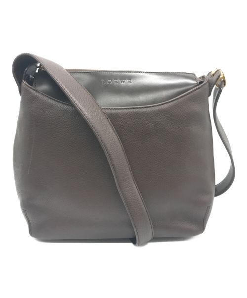 中古・古着通販】LOEWE (ロエベ) OLD レザーショルダーバッグ ブラウン