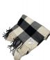 JOHNSTONS OF ELGIN×RonHerman（ジョンストンズ オブ エルガン×ロンハーマン）の古着「Cashmere check stole」｜ホワイト×ブラック