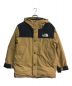 THE NORTH FACE（ザ ノース フェイス）の古着「Mountain Down Jacket　ND91930　フーデッドジャケット　ベージュｘブラック」｜ベージュ×ブラック