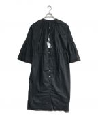universal tissuユニバーサルティシュ）の古着「Robe Dress　UT2210P005　ローブドレス」｜ブラック