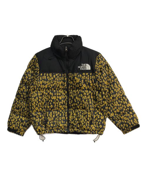 THE NORTH FACE（ザ ノース フェイス）THE NORTH FACE (ザ ノース フェイス) Novelty Short NUPTSE Jacket　NDW92234　ノベルティヌプシジャケット　ブラック×イエロー　レオパード ブラック×イエロー サイズ:Sの古着・服飾アイテム