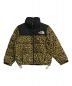 THE NORTH FACE（ザ ノース フェイス）の古着「Novelty Short NUPTSE Jacket　NDW92234　ノベルティヌプシジャケット　ブラック×イエロー　レオパード」｜ブラック×イエロー