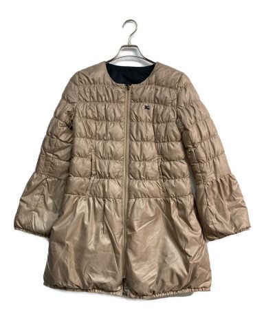 [中古]BURBERRY BLUE LABEL(バーバリーブルーレーベル)のレディース コート リバーシブルダウンコート　E1A18-511-40　 ベージュ×ブラック