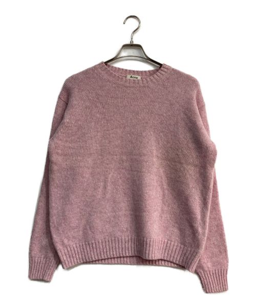 Acne studios（アクネ ストゥディオス）Acne studios (アクネストゥディオス) SAMARA WOOL クルーネックニット　19P173 ピンク サイズ:Mの古着・服飾アイテム