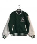 X-LARGEエクストララージ）の古着「OG VARSITY JACKET　101214021004　グリーン×ホワイト　スタジャン」｜グリーン×ホワイト