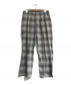 COOTIE PRODUCTIONSクーティープロダクツ）の古着「Ombre Check 2 Tuck Easy Pants」｜ホワイト