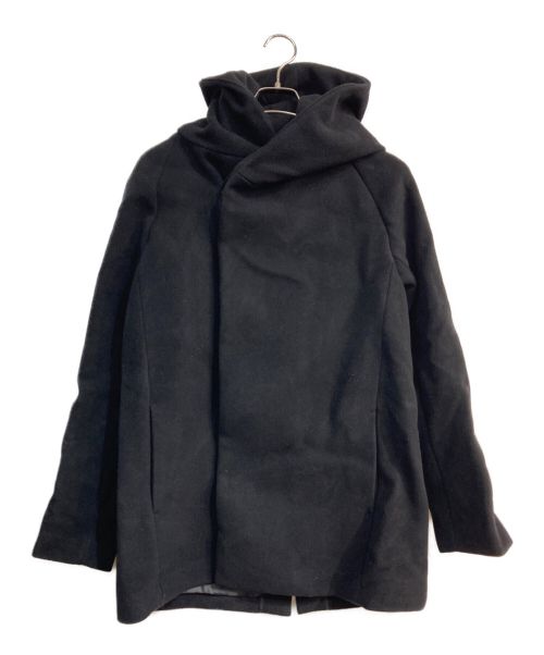 wjk（ダブルジェイケー）wjk (ダブルジェイケー) short witch coat　1867 W77a　フーデッドコート　ブラック ブラック サイズ:Ｍの古着・服飾アイテム