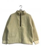 6(ROKU) BEAUTY&YOUTHロク ビューティーアンドユース）の古着「BOA HALF ZIP PULLOVER　8612-241-0210」｜アイボリー