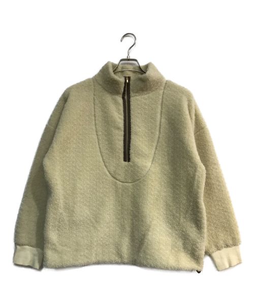 6(ROKU) BEAUTY&YOUTH（ロク ビューティーアンドユース）6(ROKU) BEAUTY&YOUTH (ロク ビューティーアンドユース) BOA HALF ZIP PULLOVER　8612-241-0210 アイボリー サイズ: Freeの古着・服飾アイテム