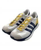 adidas×HUMAN MADEアディダス×ヒューマンメイド）の古着「Consortium COUNTRY HM FTWR WHITE/HAZY YELLOW/COLLEGIATE NAVY 21SS　スニーカー」｜ホワイト×ネイビー