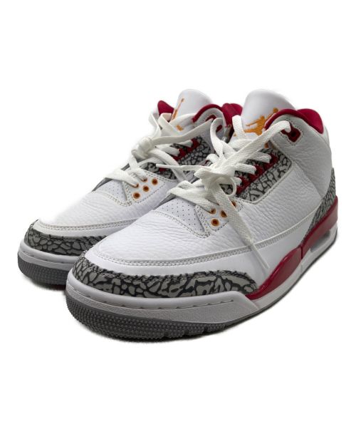 NIKE（ナイキ）NIKE (ナイキ) AIR JORDAN 3 RETRO　CT8532-126 ホワイト×レッド サイズ:28の古着・服飾アイテム