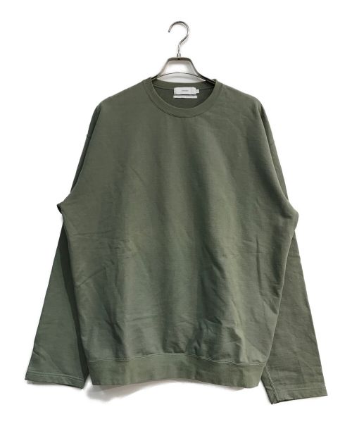 Graphpaper（グラフペーパー）Graphpaper (グラフペーパー) COMPACT TERRY ROLL UP SLEEVE CREW NECK GU223-70105 ｸﾞﾚｰ オリーブ サイズ:Ｆｒｅｅの古着・服飾アイテム