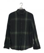 LAD MUSICIANラッドミュージシャン）の古着「TWILL OMBRE CHECK SHIRT　2219-135　ブラック」｜ブラック