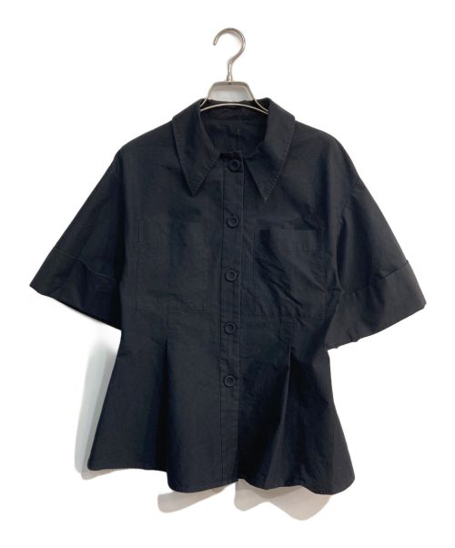 Adam et Rope（アダムエロペ）Adam et Rope (アダムエロペ) ペプラムシャツ 	23AW  ブラック サイズ:Freeの古着・服飾アイテム