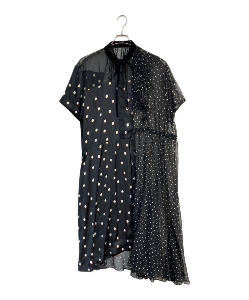 sacai（サカイ）sacai (サカイ) Polka Dot Dress　20-05060 ブラック サイズ:1の古着・服飾アイテム