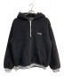 X-LARGE（エクストララージ）の古着「HALF ZIP BOA HOODIE 101224012013 ブラック」｜ブラック