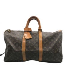 LOUIS VUITTON（ルイ ヴィトン）の古着「キーポル50 トラベルバッグ　M41426　ブラウン」｜ブラウン