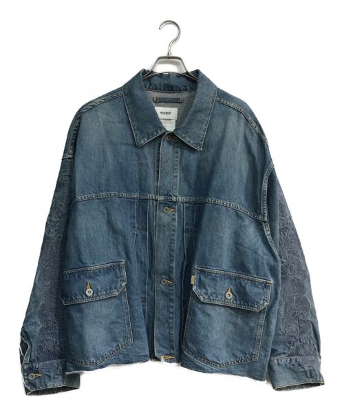 doublet（ダブレット）doublet (ダブレット) CHAOS EMBROIDERY HEMP DENIM JACKET インディゴ サイズ:Sの古着・服飾アイテム