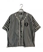 SCHOTT BROS.ショットブロス）の古着「STRIPE BASEBALL SHIRT　3125073」｜ブラック