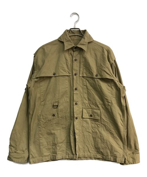 kenneth field（ケネスフィールド）KENNETH FIELD (ケネスフィールド) Cotton Guide Shirt　ベージュ　23SS ベージュ サイズ:XLの古着・服飾アイテム