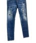 中古・古着 DSQUARED2 (ディースクエアード) デニムパンツ　S71LB0634 S30342　Slim Jean　ダメージ加工 インディゴ サイズ:50：12800円